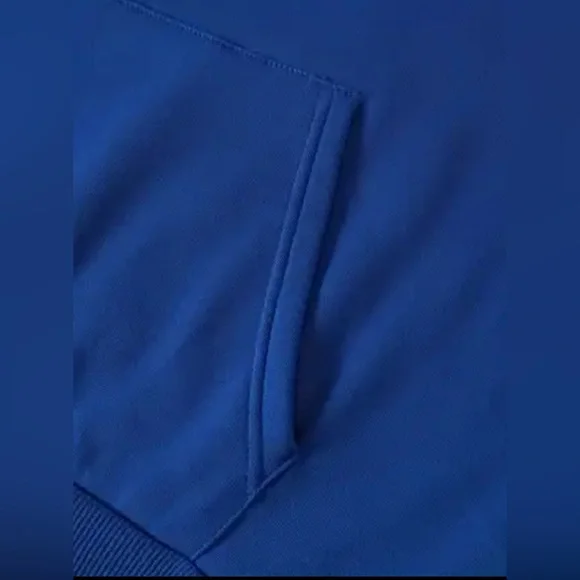 SWEATSUIT: 2Pc Blue Hoodie w/Front Pocket & Matching Drawstring Pants, NIP - Picture 4 of 8